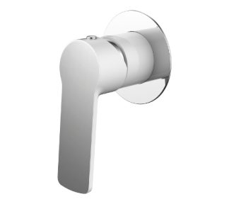 Akemi Shower Bath Mixer White Chrome