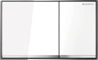 Sigma 60 Dual Flush Square White Glass