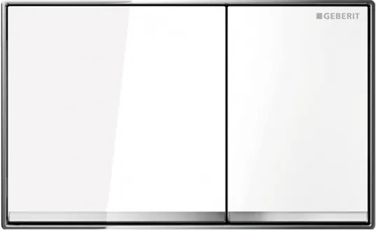 Sigma 60 Dual Flush Square White Glass