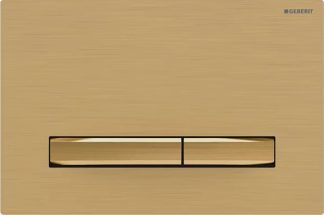 Sigma 50 Dual Flush Brass Brushed With Brass Button