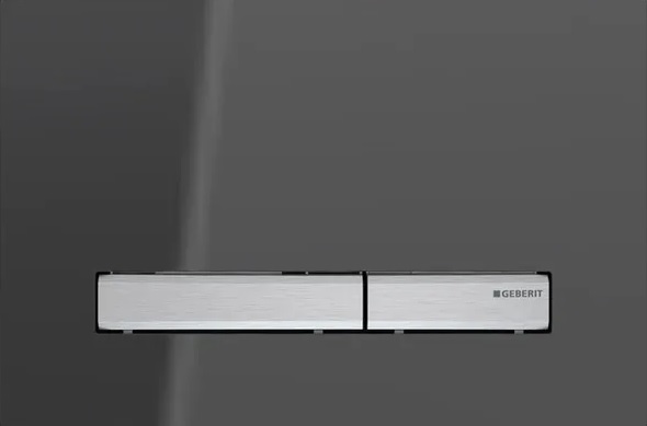 Sigma 50 Dual Flush Smoke Reflective Glass With Brushed Chrome Button