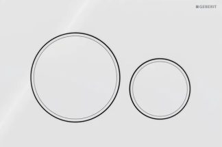 Sigma 20 Dual Flush Round White With Matte White Trim