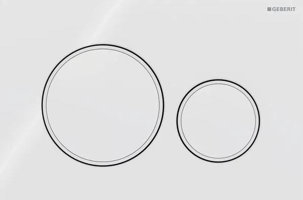 Sigma 20 Dual Flush Round White With Matte White Trim