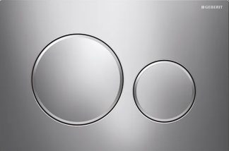 Sigma 20 Dual Flush Round Matte Chrome With Chrome Trim