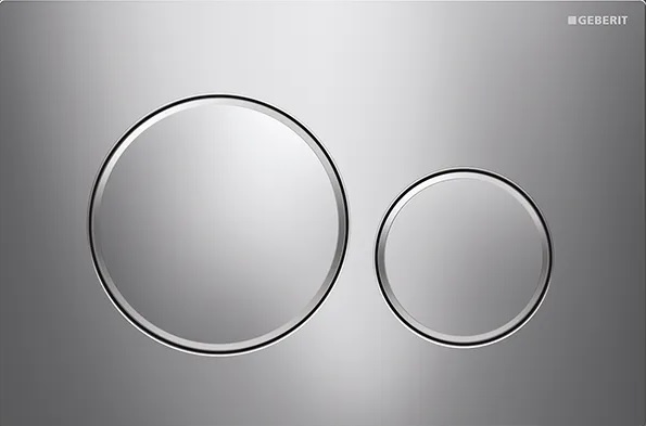 Sigma 20 Dual Flush Round Matte Chrome With Chrome Trim