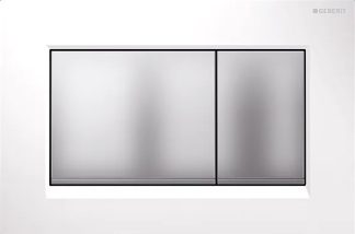 Sigma 30 Dual Flush Square White With Matte Chrome Buttons