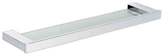 SS Eckig Glass Shelf Stainless Steel