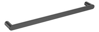 SS Rund Single Towel Rail 800mm Brushed Gun Metal