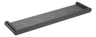 SS Rund Metal Shower Shelf Brushed Gun Metal