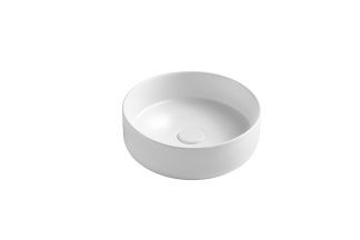 Naga Round Above Counter Basin Gloss White