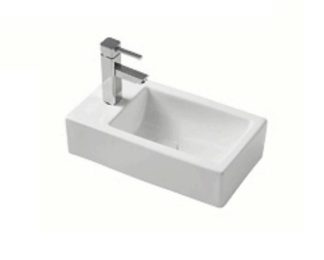 Naga Wall Hung Basin Left Gloss White