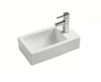 Naga Wall Hung Basin Right Gloss White