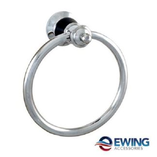 Pasadena Towel Ring Black/Chrome