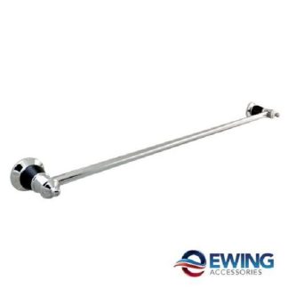 Pasadena Single Towel Rail 900mm Black/Chrome