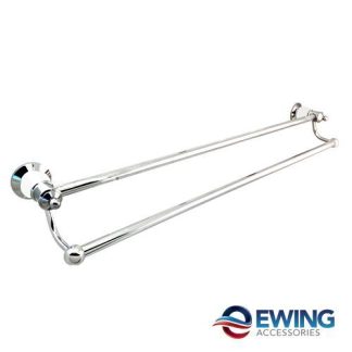 Pasadena Doule Towel Rail 750mm White/Chrome
