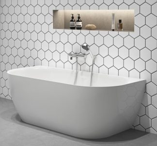 Barossa 1500mm Back to Wall Bath Tub