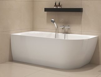 Barossa 1500mm Corner Bath Tub Left