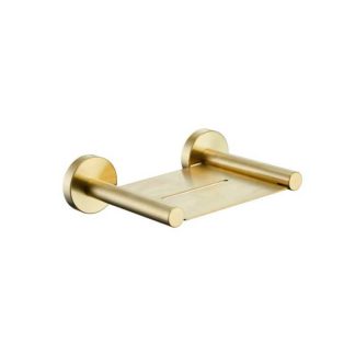 Rund Metal Soap Tray Brushed Gold