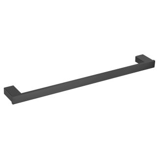 SS Eckig Single Towel Rail 600mm Matte Black