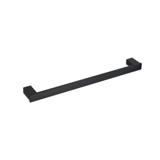 SS Eckig Single Towel Rail 800mm Matte Black