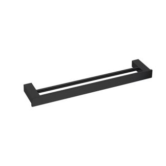 SS Eckig Double Towel Rail 800mm Matte Black