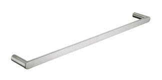 SS Rund Single Towel Rail 600mm Brushed Nickel