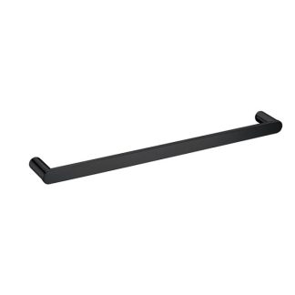 SS Rund Single Towel Rail 800mm Matte Black
