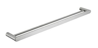 SS Rund Double Towel Rail 600mm Brushed Nickel