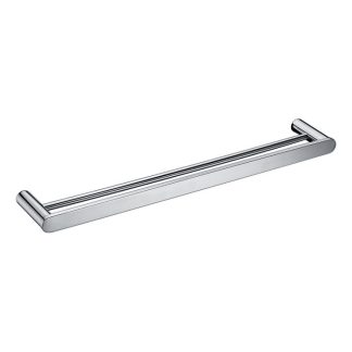 SS Rund Double Towel Rail 800mm Stainless Steel