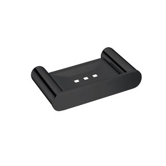 SS Rund Soap Holder Matte Black