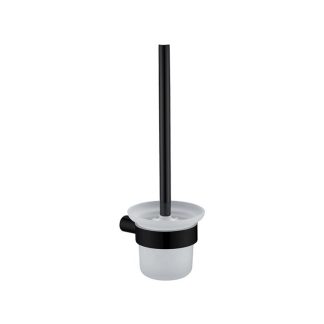 SS Rund Toilet Brush Holder Matte Black