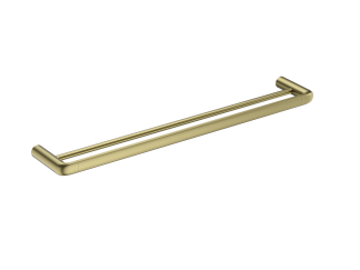 Berlin Double Towel Rail 600mm Brushed Gold