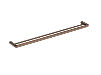 Berlin Double Towel Rail 800mm Brushed Bronze