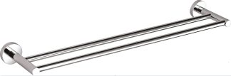 Rund Double Towel Rail 750mm Chrome