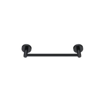 Rund Single Towel Rail 250mm Brushed Gun Metal