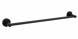 Rund Single Towel Rail 750mm Matte Black