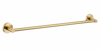 Rund Single Towel Rail 750mm Brushed Gold