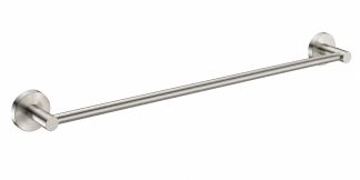 Rund Single Towel Rail 750mm Brushed Nickel