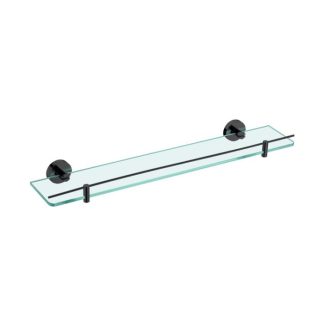 Rund Glass Shower Shelf Matte Black