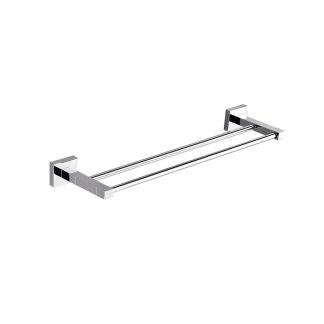 Eckig Double Towel Rail 600mm Chrome
