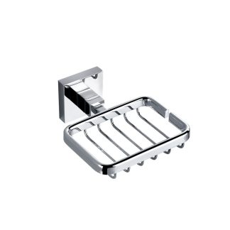 Eckig Metal Soap Basket Chrome