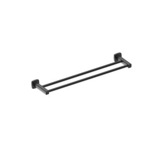 Luxus Double Towel Rail Matte Black 600mm