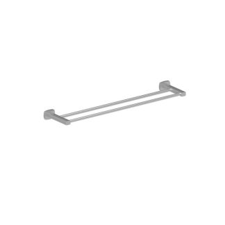 Luxus Double Towel Rail Brushed Nickel 800mm