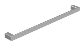 Kasten Single Towel Rail 600mm Brushed Nickel