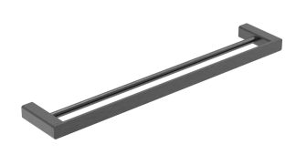 Kasten Double Towel Rail 600mm Brushed Gun Metal