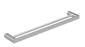 Kasten Double Towel Rail 800mm Brushed Nickel