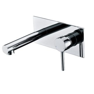 Rund Basin Bath Mixer With Spout Chrome