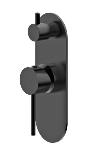 Morgan Rund Wall Diverter Mixer Matte Black