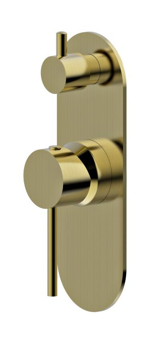 Morgan Rund Wall Diverter Mixer Brushed Gold