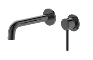 Morgan Rund Bath Basin Mixer with Spout Brushed Gun Metal